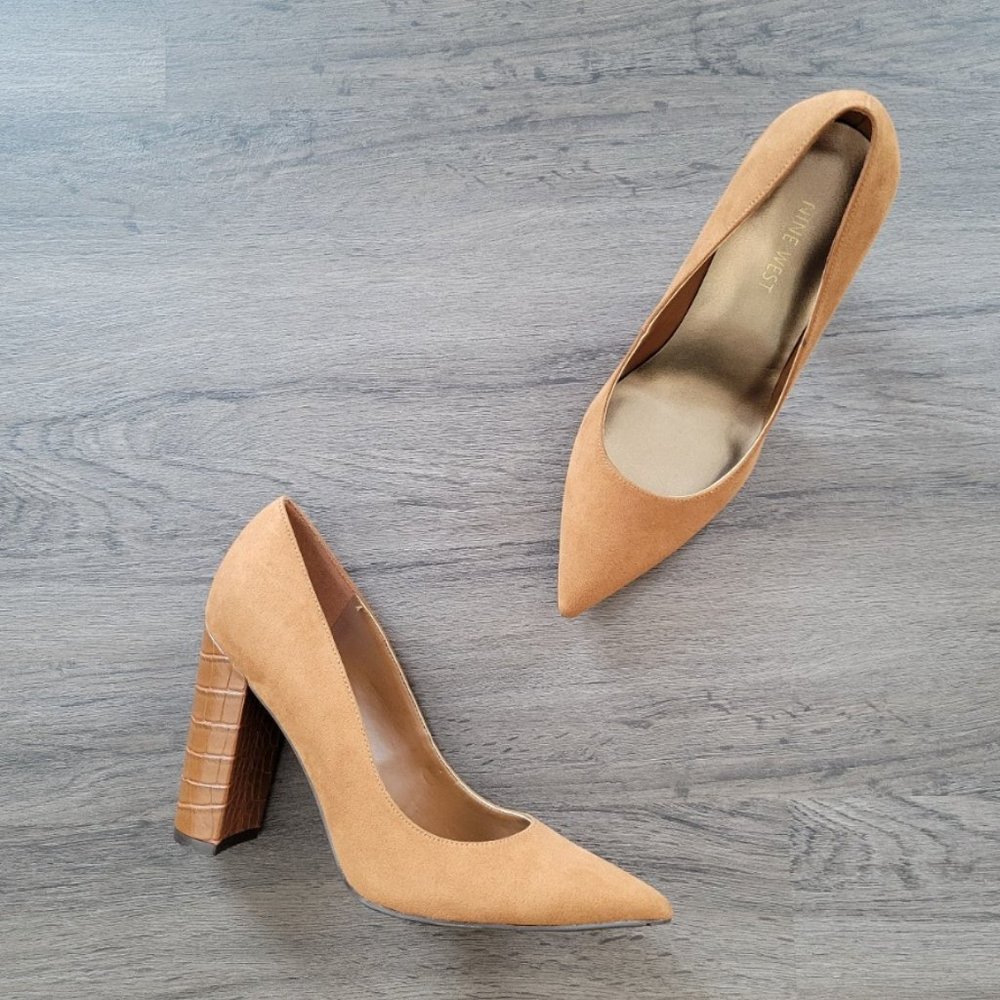 Nine West Cognac Power Dress Pumps NWOB Size 8